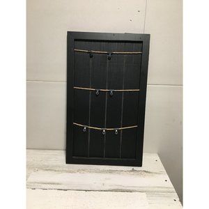 12”x20” dark painted photo board with twine and clips